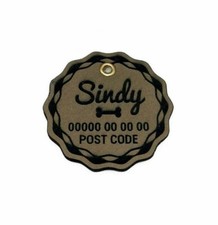 Custom Leather dog Name Tag, Personalised dog or cat Name Tag, id tag, crc5