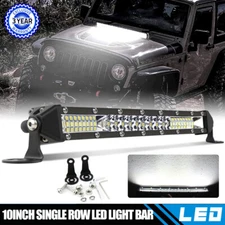 10inch 180W LED Light Bar Slimest Spot Flood Combo Work SUV Offroad ATV UTV US