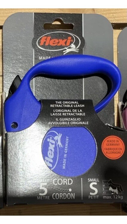 Flexi Retractable CORD Dog Lead BLUE SMALL DOG New Classic Design