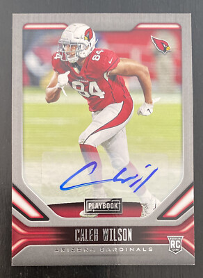 2019 Playbook Rookie Auto #179 Caleb Wilson UCLA Arizona Cardinals TE ...