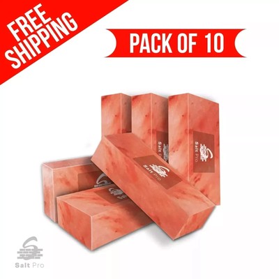 10 Salt Bricks, Himalayan Pink Tiles 8x4x2 For Spa Sauna Home Decor BUILD WALL