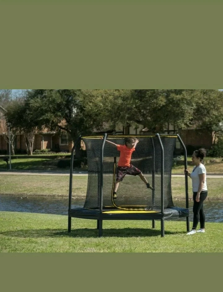 7.5-Foot Trampoline, with Enclosure, Can used INDOOR OR NEW | eBay