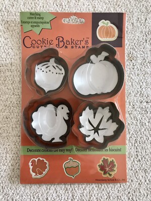 NIB COOKIE BAKER S Cutters & Stamps 4 - 2  Fall / Autumn Hirschberg Schutz