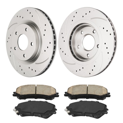 Complete Front & Rear Disc Brake Rotor Set For 2014-2017 Nissan Rogue Select – Direct Replacement
