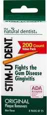 Stim-U-Dent Plaque Removers 24 Packs of 25 Picks/Pack 600 Picks - Mint Flavor