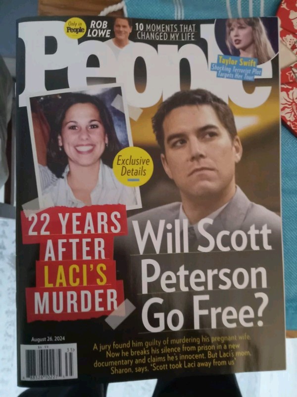 PEOPLE MAGAZINE - AUGUST 26, 2024 - WILL SCOTT PETERSON GO FREE? Barcode Creases