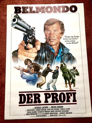 Der Profi Kinoplakat Poster A0, GEROLLT, 84x119cm, Jean Paul Belmondo, R. Casaro