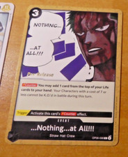 ONE PIECE ENGLISH CARD GAME CARTE PRE RELEASE Nothing...at All OP06-096 EN NEUF