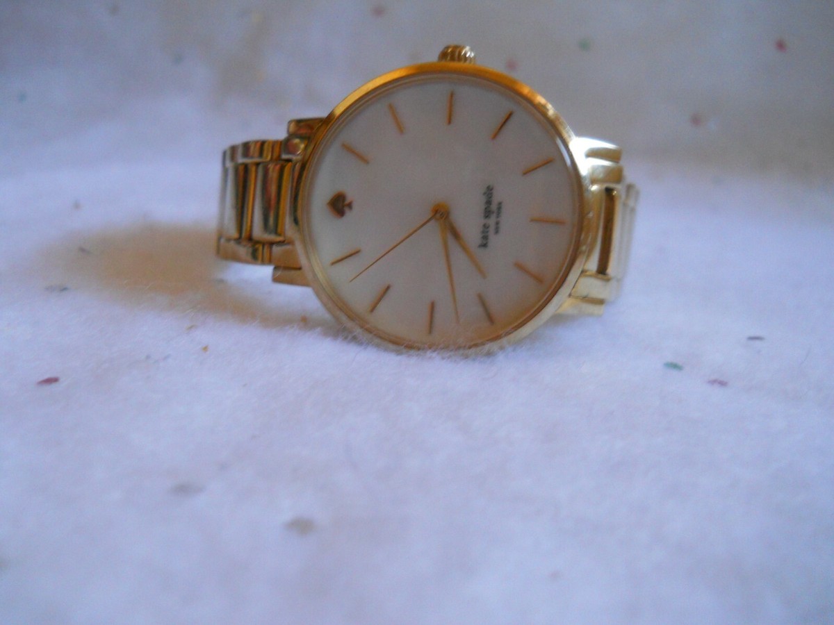 Kate Spade Women goldtone Watch Mother of Pearl Face Live  display picture 1
