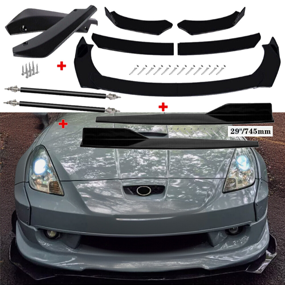 For Toyota Celica GT Front Bumper Lip Spoiler+29" Side Skirt+Rear Lip ...