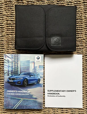 BMW 3 SERIES SALOON 2018-2022 OWNERS HANDBOOK MANUAL WITH WALLET 2019 PRINT - Image 1 of 4