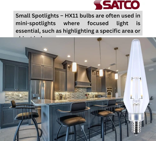 Satco S12140 - 2W Prismatic HX11 LED Light bulbs - Clear  (2, 6 or 12 Pack) - Picture 8 of 13