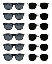 Black and White Sunglasses Bulk-6 Black 6 White Sunglasses-Wholesale Party Favor