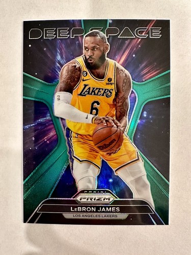 2023-24 Panini Prizm Lebron James Deep Space Green Prizm Insert #7 LA Lakers
