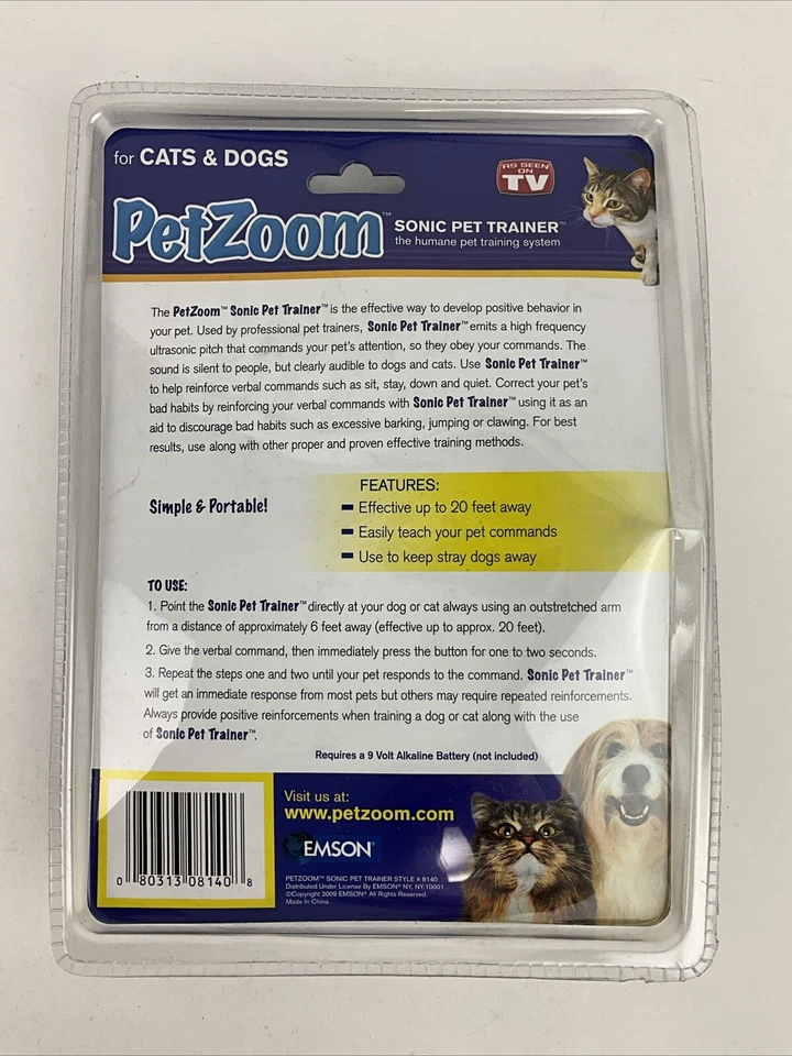 Entrenador sónico para mascotas EMSON PetZoom 8140 como se ve en la televisión Foto 2 de 4