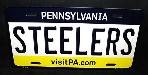 PENNSYLVANIA STATE STEELERS METAL CAR NOVELTY LICENSE PLATE AUTO TAG - Picture 4 of 20