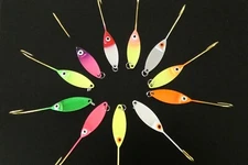SHAD GRABBERS FLUTTER SPOON WILLOW LEAFS SZ 2 BLADE CHOOSE COLOR / QTY UV Blast
