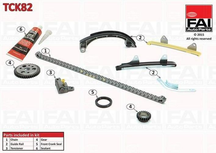 Kit chaine de distribution Toyota Yaris contre le claquement moteur 1.3