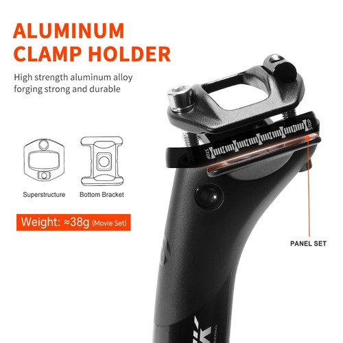 Carbon Seatpost Light Weight 27.2 31.6mm Matte Black MTB Road Bike Seat Post - Picture 3 of 19