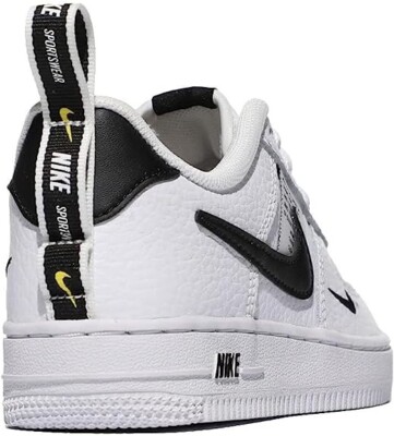 nike white & black air force 1 lv8 utility trainers youth
