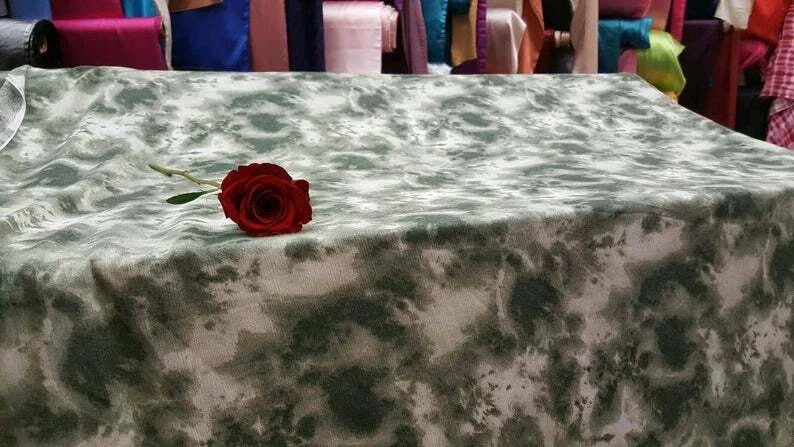 Ткань Rayon Challis в ярдах галстук краситель оливковый креп текстурированная вискозная ткань - Изображение 2 из 4