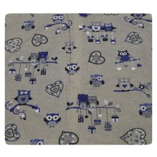 Coppia Federa per cuscini da DIVANI 40x40 cm Cotone GUFETTI BLU Beige Sabbia