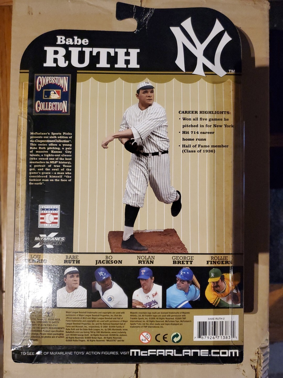 Babe Ruth McFARLANE COOPERSTOWN COLLECTION NEW YORK YANKEES ACTION ...