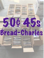 50¢ 45s - Mixed Genres -VG - NM Flat $5.00 Shipped - Buy 2 Minimum Bread-Charles