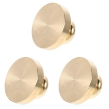 Blank Round Wax Seal Stamp Head 3Pcs Brass Sealer for DIY Envelope Wedding Craft