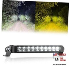 White Amber LED Light Bar Single Row High Bright Dual 12 Inch White Amber Light