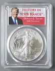 2017 DONALD TRUMP AMERICAN SILVER EAGLE FIRST STRIKE PCGS MS69