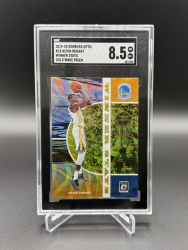 Kevin Durant [Gold] #18 2019 Panini Donruss Optic Winner Stays card