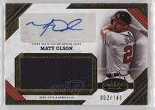 2025 Topps Tier One Auto Jumbo Relic /149 Matt Olson #AJR-MO Auto