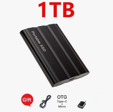 External SSD 1TB Portable Hard Drive USB 3.0 Type-C High Speed PC Mac