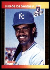 Luis de los Santos 1989 Donruss #562 Royals MLB READ FREE SHIPPING AutographDen