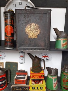 Shell Duo 1932 Original Petrol Can Automobilia Collectible