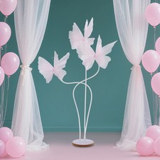 Giant 3-head Artificial Butterfly Decorations, for Wedding/Party/Banquet, 3 Pink