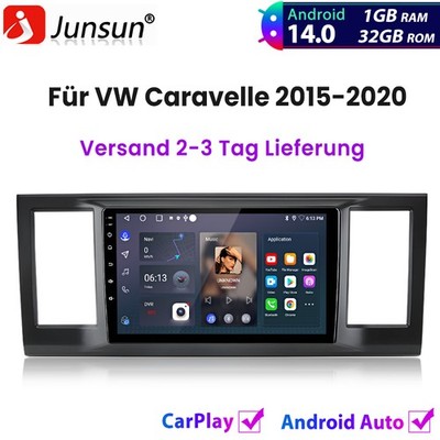 Für VW Caravelle 2015-2020 Carplay Android 14 Autoradio GPS Navi BT FM DAB+ 32GB