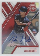 2017 Panini Elite Extra Edition Status Red Die-Cut 3/35 Zack Granite Auto sh7