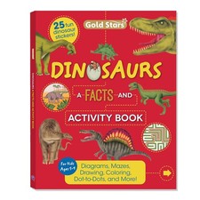 Dinosaur Facts and Activity Book with Stickers for Kids Ages 5-9 Includes Di...