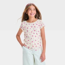 Girls' Short Sleeve Lace T-Shirt - Art Class 2XL NWT