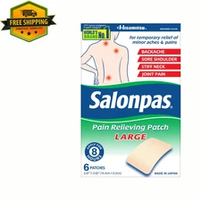 Salonpas Large Pain Relieving Patches, 6 Count, for Multi-Area Pain Relief