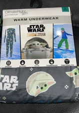Climate Right by Cuddle Duds Large Warm Underwear Star Wars the Mandalorian NEW