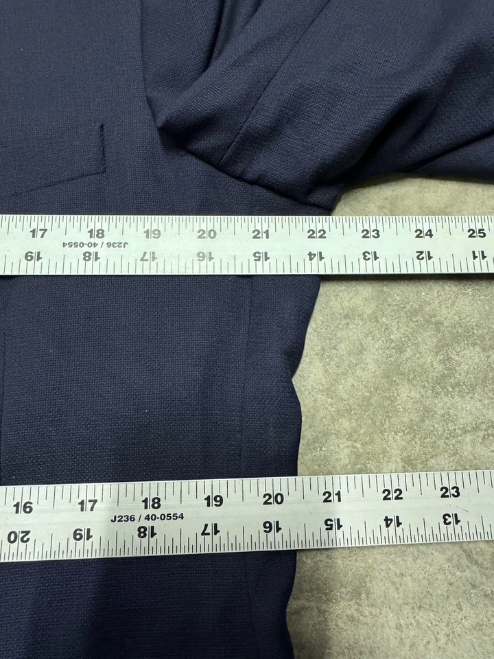 Jaqueta de jantar masculina Gant Blazer tamanho. 42 xale colarinho lúpulo 100% lã azul marinho - Imagem 3 de 4