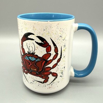 Orca Coatings Red Crab Coffee Tea Mug 16 oz Seafood Lover /  Cancer Zodiac