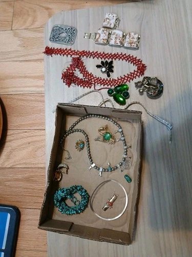 Vintage Costume Jewelry -Pins, Necklace ++ -