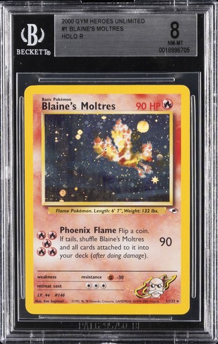 Blaine's Moltres (Unlimited) graded BGS 8 for sale on eBay