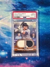 Aaron Judge 2024 Topps Tribute Dual Relics Single Player Orange 17/25 PSA 10