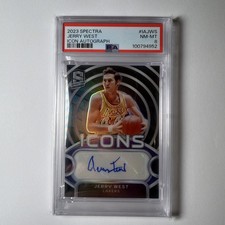 2023-24 Panini Spectra Lakers Jerry West Icons Auto  Silver Prizm Auto 30/49 