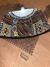 Handmade Hausa Cap Traditional West African Embroidered Kufi Hat  Size 24 Inch